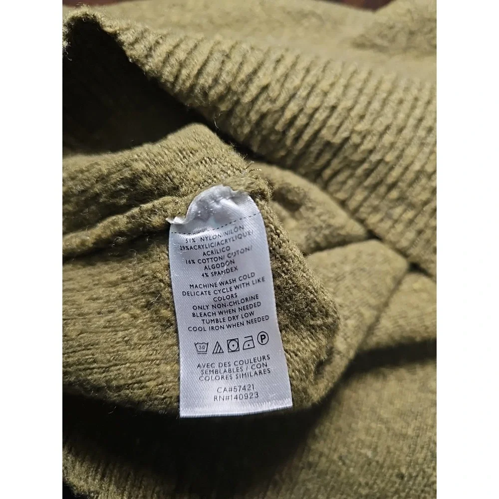 Ann Taylor LOFT Pullover Sweater Knit‎ S Green Long Sleeves Warm Soft